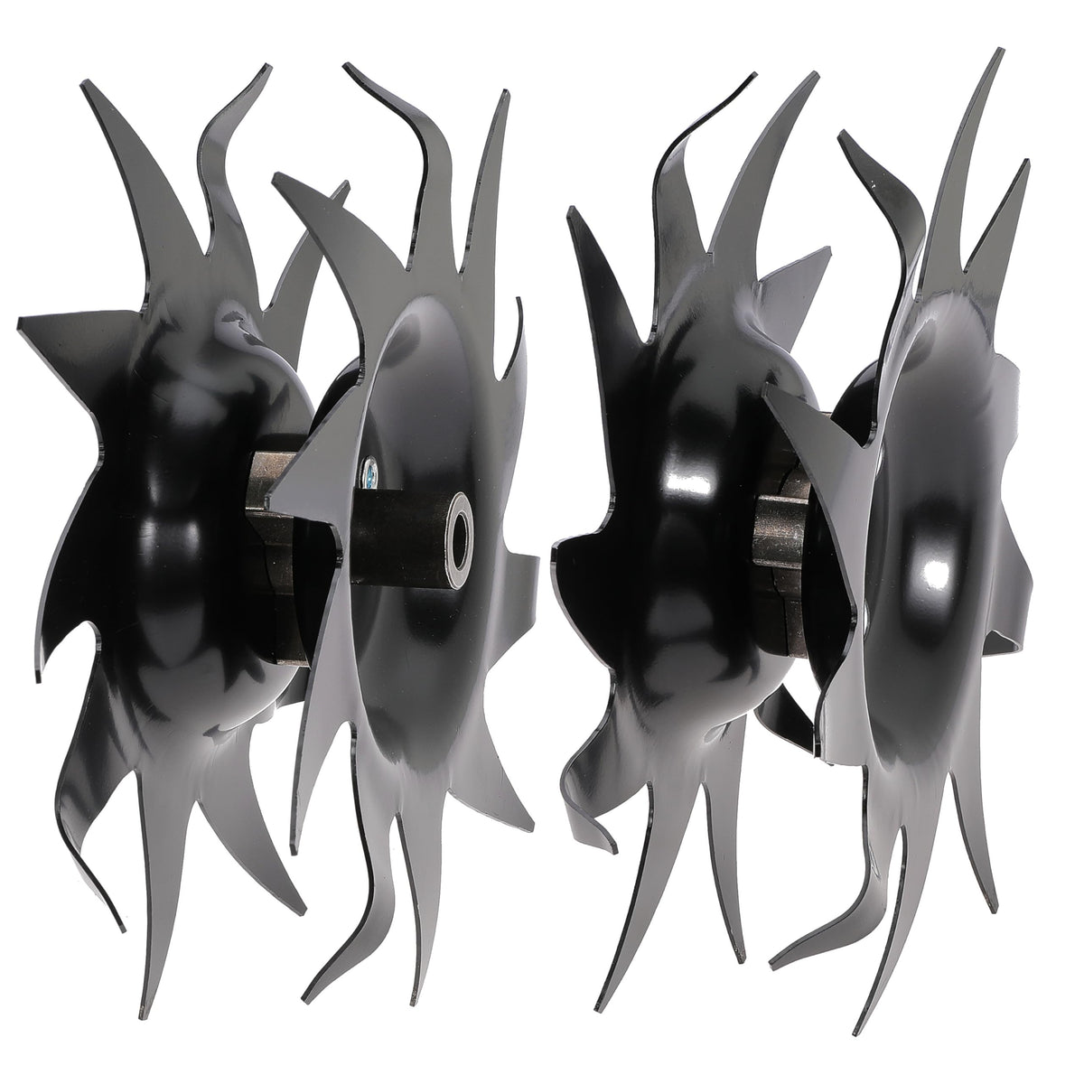 Rockheel front view of replacement tines showing shape and fit benefits