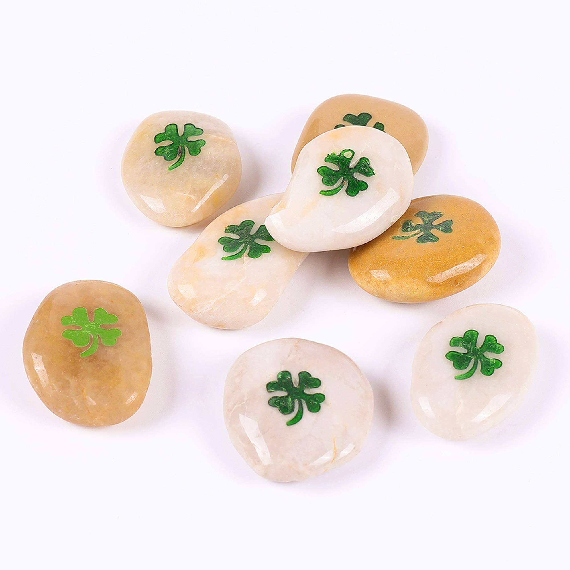ROCKIMPACT front packaging showing 50 engraved clover stones, great for gifting