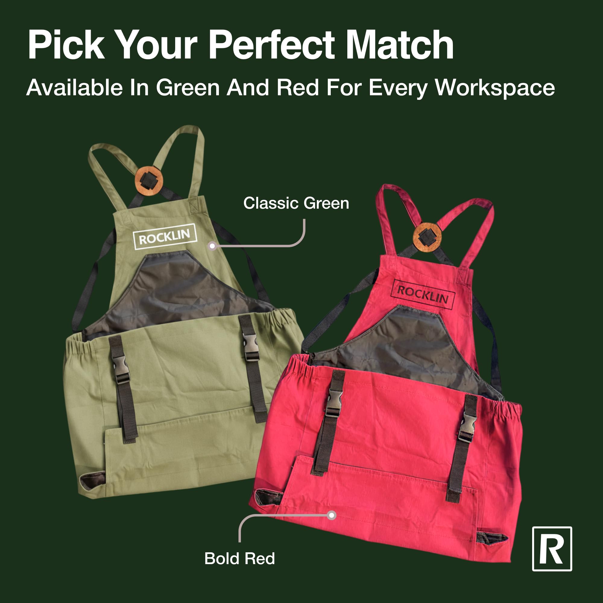 Rocklin Industry adjustable cross-back straps distributing weight for comfortable wear