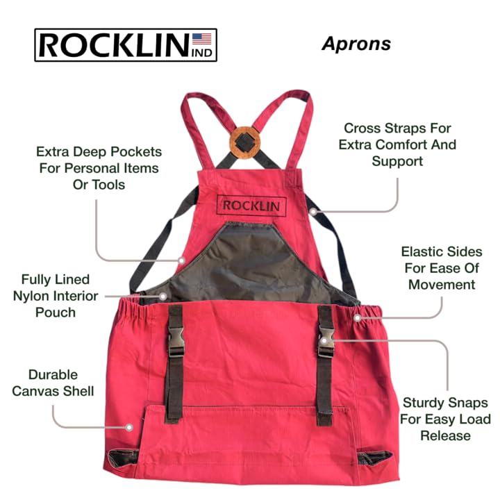 Rocklin Industry open deep pouch filled with produce demonstrating large harvest capacity