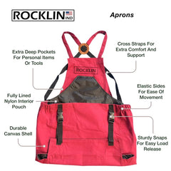 Rocklin Industry open deep pouch filled with produce demonstrating large harvest capacity