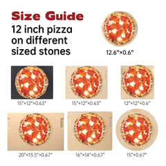 ROCKSHEAT pizza baking on stone in oven delivering crisp bottom crust benefit