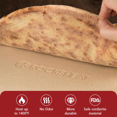 ROCKSHEAT side profile showing 0.63-inch thickness for quick preheat and manageable weight