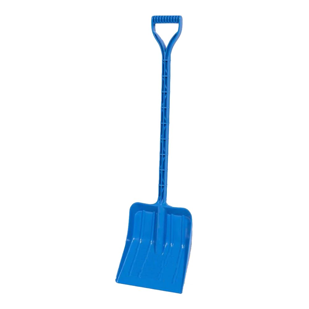 Rocky Mountain Goods kids snow shovel front view showing compact blade and safe grip