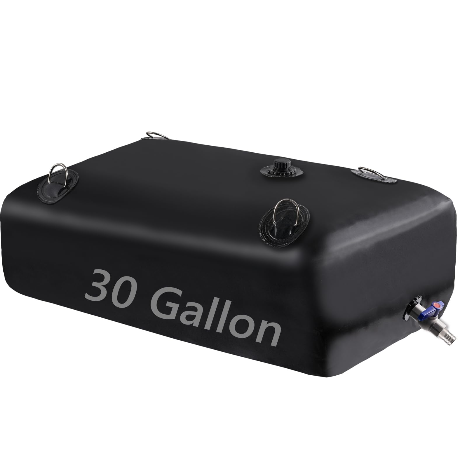 Rodelna front view folded water tank showing compact storage benefit