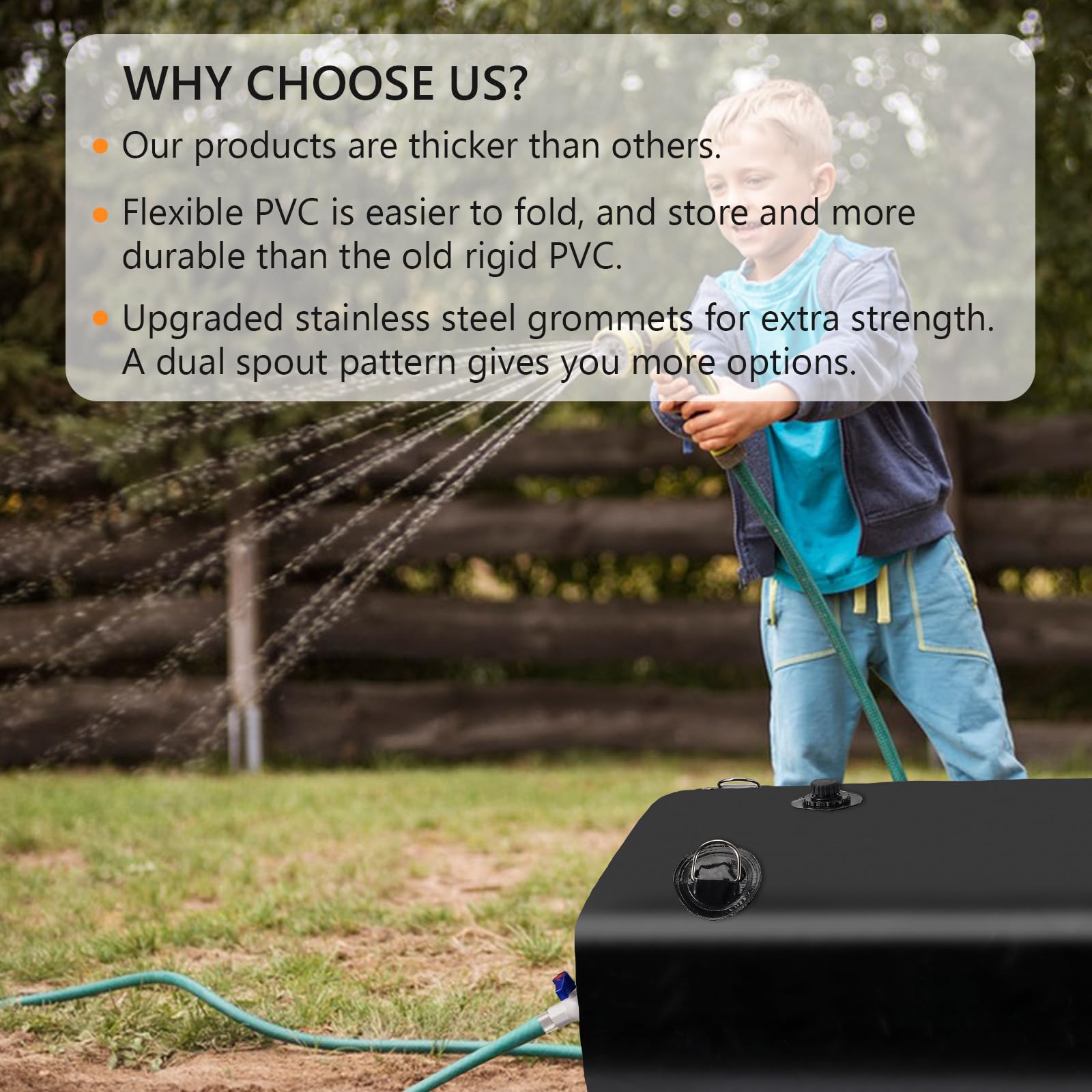 Rodelna next to backpack illustrates portable capacity and scale