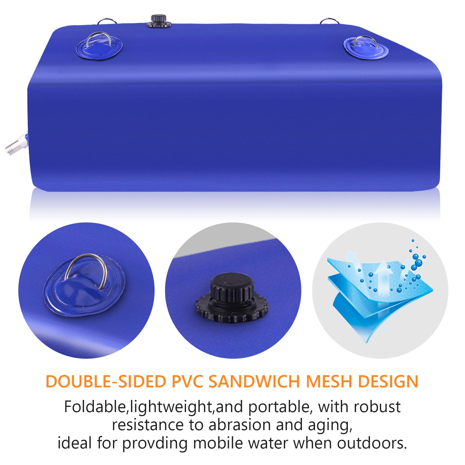 Rodelna 3/4 inch spigot and hose kit close-up for leak-free dispensing