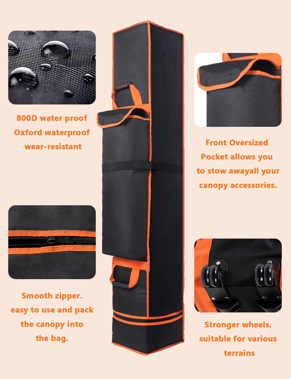 Roetelo accessories pouch open with stakes and ropes organized for quick access