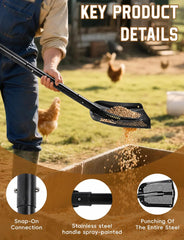 Roetelo D-grip handle detail providing ergonomic leverage and reduced fatigue