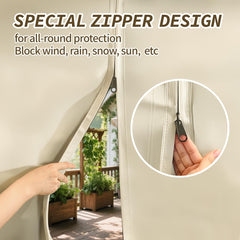ROFASVCO top grommet closeup showing sturdy hanging hardware benefit