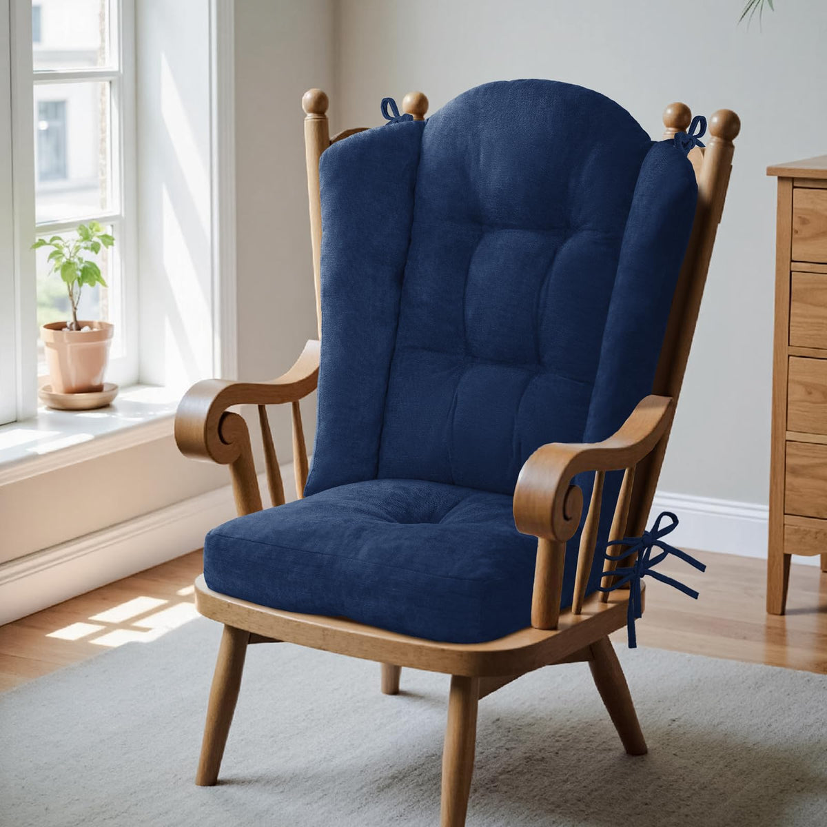 ROFIEJOX front view showing two-piece cushion set and neat fit for comfort