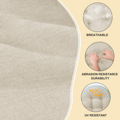 ROFIEJOX chenille fabric close-up highlighting soft breathability and texture