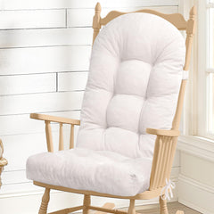 ROFIEJOX front view of white chenille cushion showing tailored fit and comfort