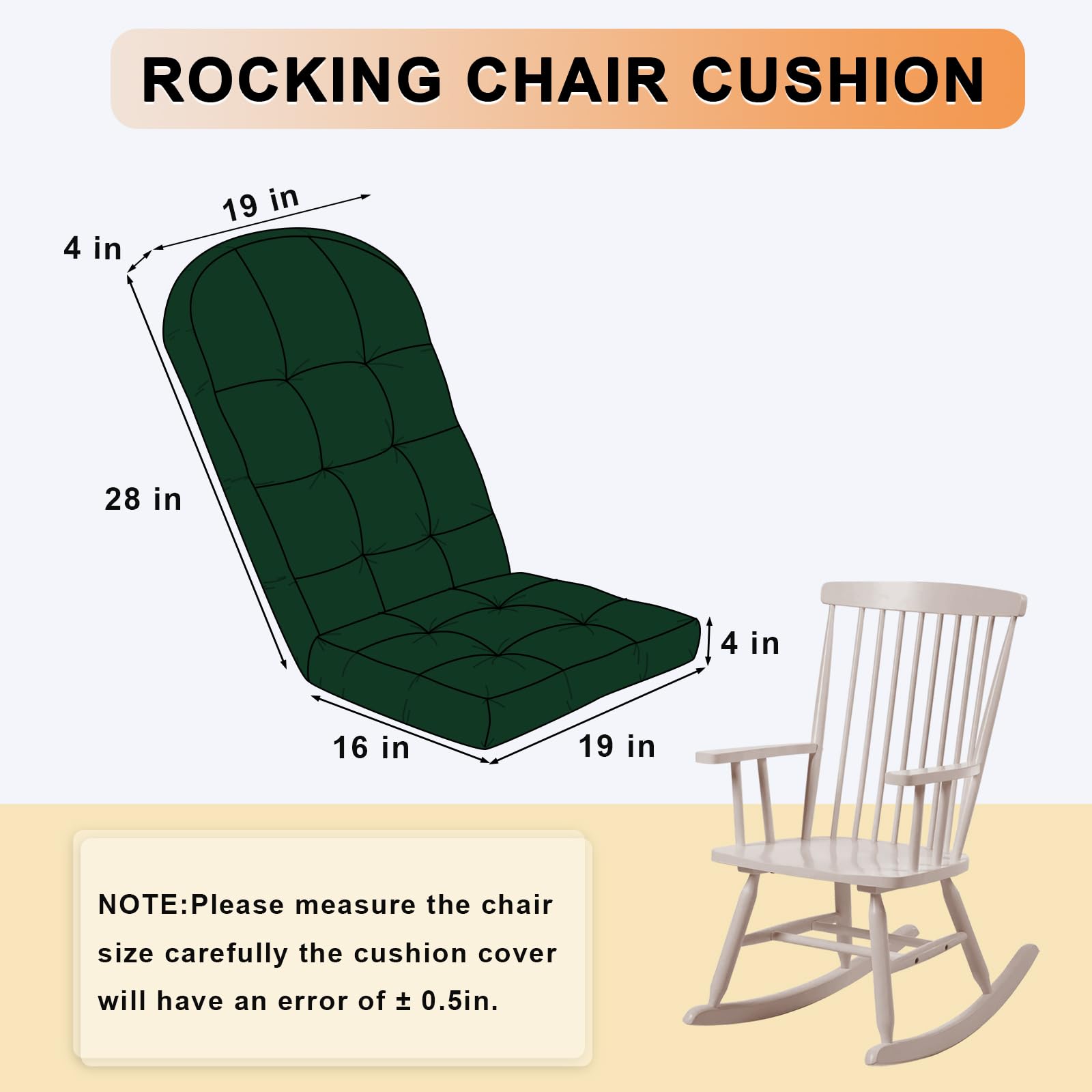 ROFIEJOX cushion on nursery rocker in room creating cozy supportive seating