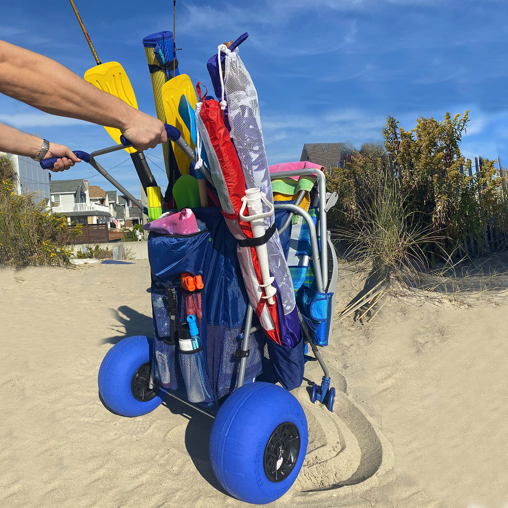 RollX mesh bag and umbrella holder detail keeping items organized and protected