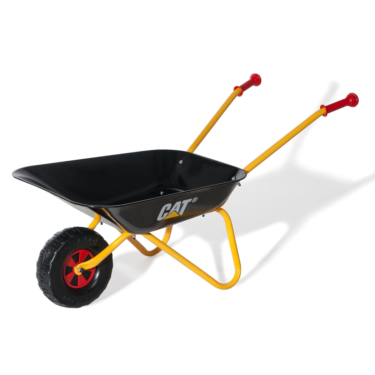 ROLly TOYS front view showing compact wheelbarrow design and sturdy build benefit