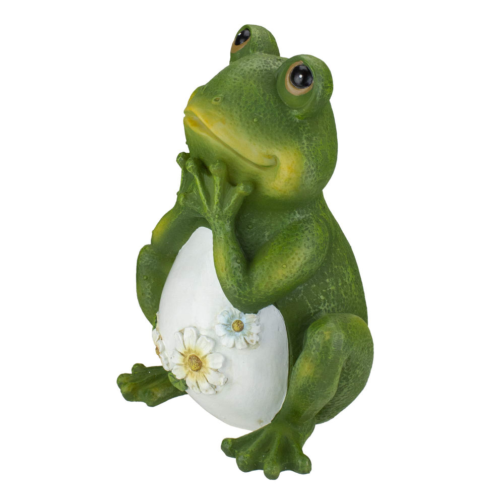 Roman frog held in hand for size comparison and easy placement guidance
