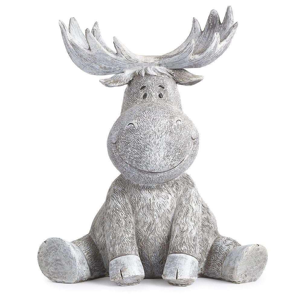 Roman Pudgy Moose close-up of hand-painted stone finish for weather-resistant look