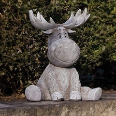 Roman Pudgy Moose close-up of sculpted antlers highlighting craftsmanship and charm