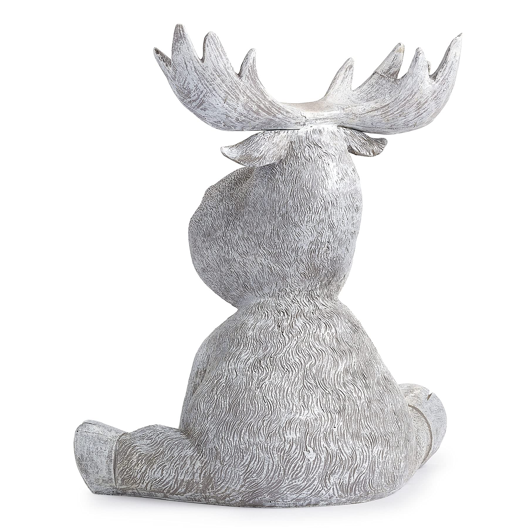 Roman Pudgy Moose beside potted plant showing 9.5-inch scale and placement ideas