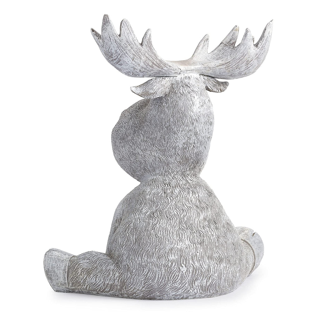 Roman Pudgy Moose beside potted plant showing 9.5-inch scale and placement ideas
