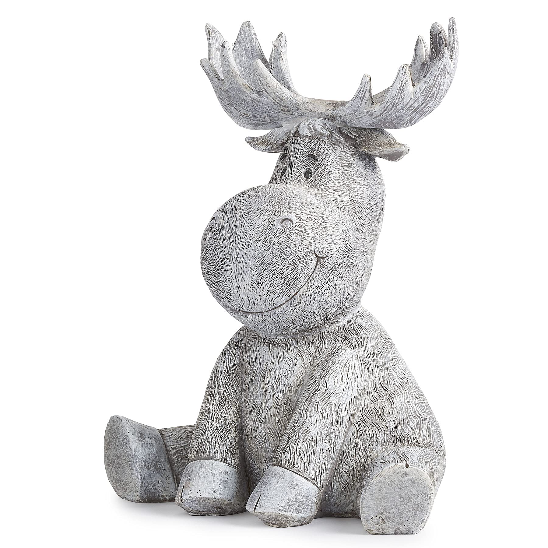 Roman Pudgy Moose side profile highlighting seated pose and garden-ready silhouette