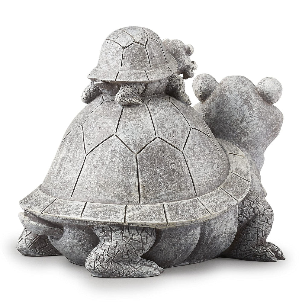 Roman Pudgy Pals turtle close-up texture showing durable resin and dolomite finish