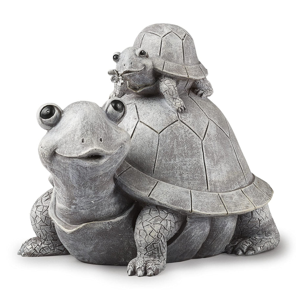 Roman Pudgy Pals turtle in garden setting demonstrating decor placement benefit