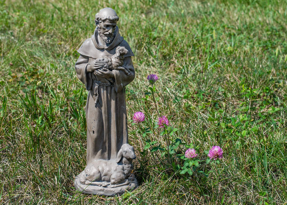 Roman Saint Francis close-up detail highlighting sculpted features and lasting texture