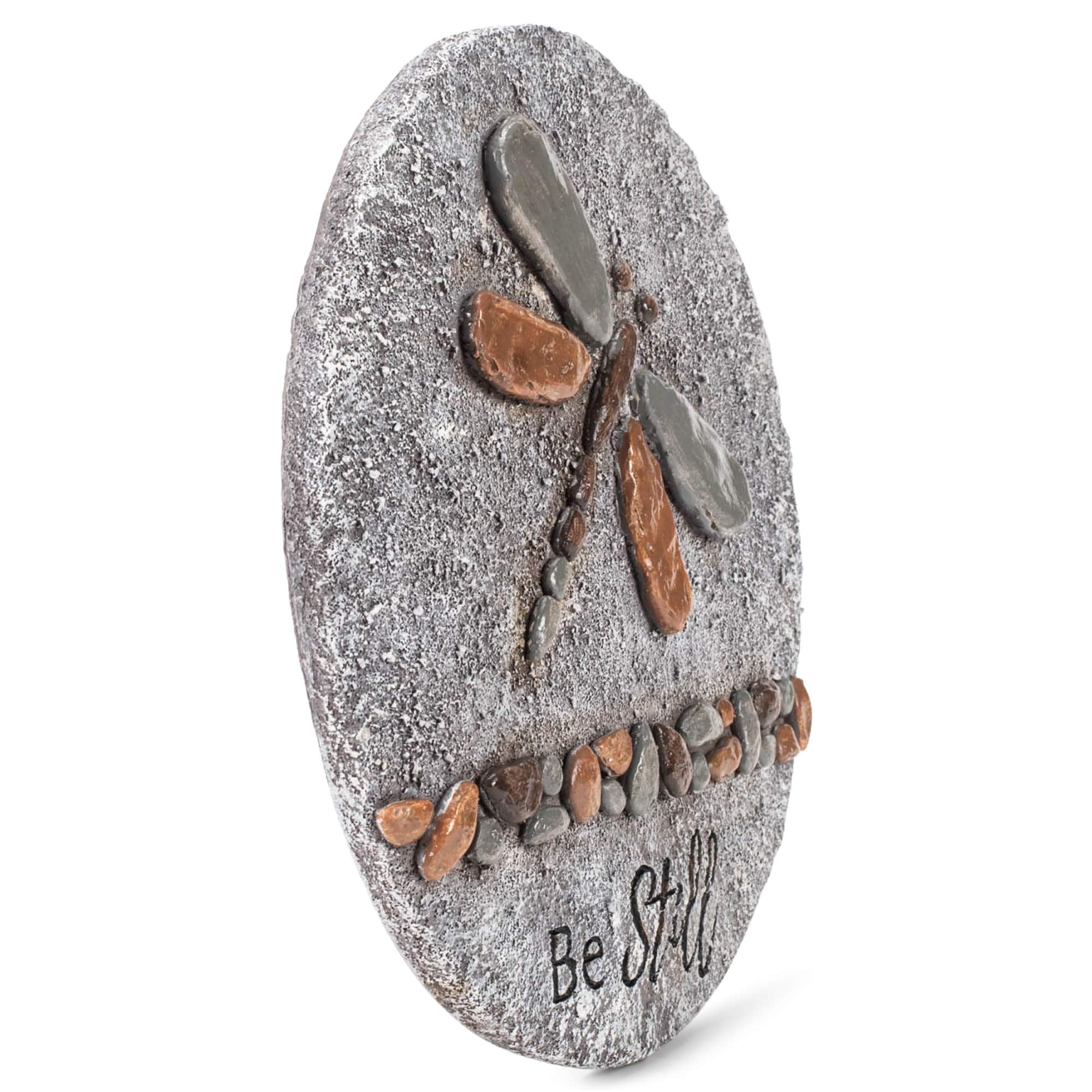 Roman stepping stone placed on garden pathway offering a peaceful decorative accent