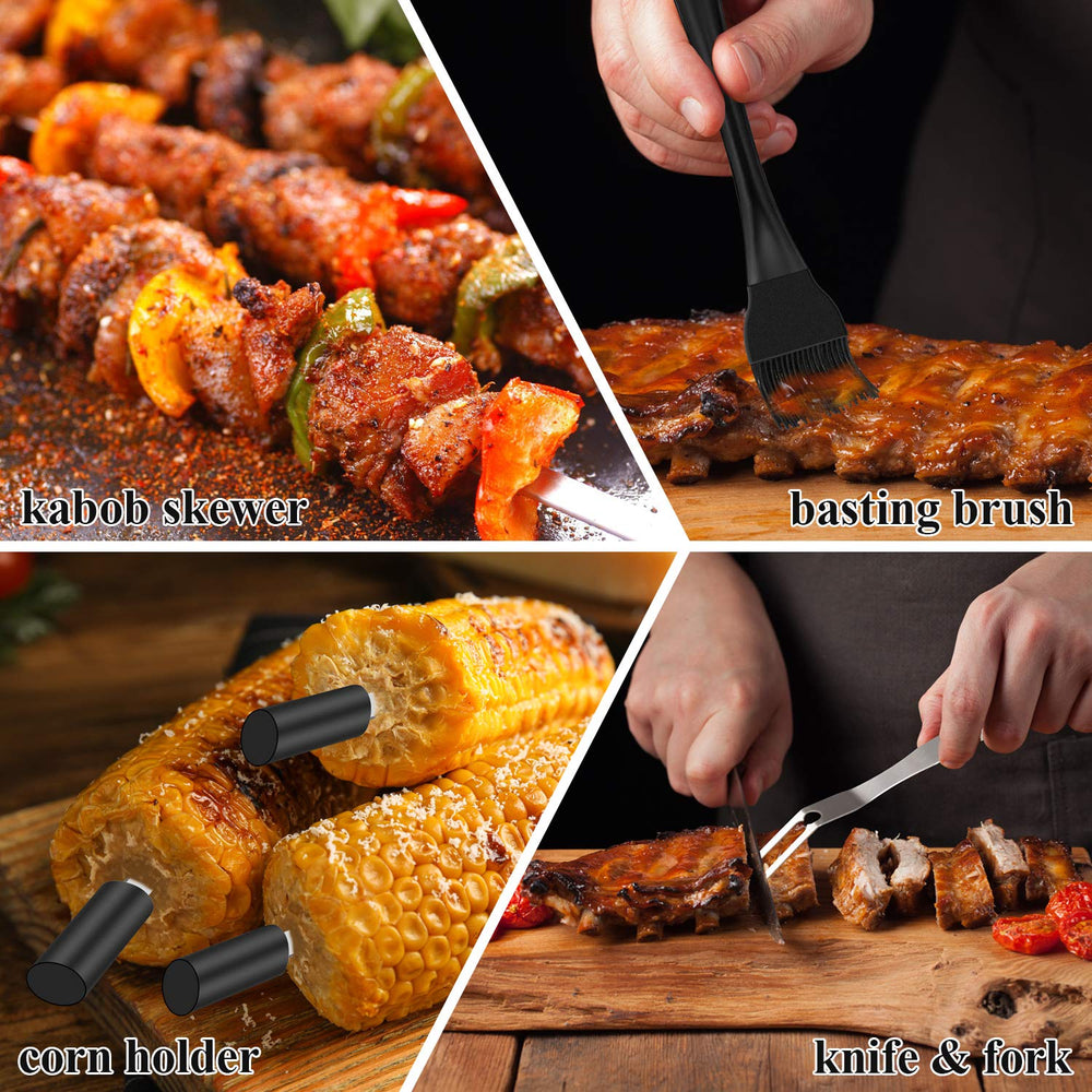 ROMANTICIST cleaning brush and scraper close detail showing fast grill cleanup benefit