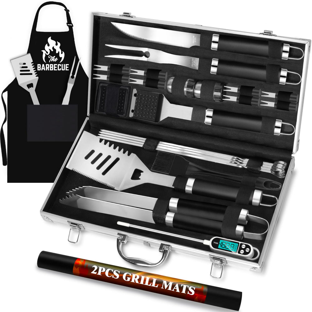 ROMANTICIST front view of open aluminum case showing organized tools for easy transport