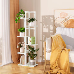 ROMGUAR CRAFT holding seven potted plants to show capacity and styling