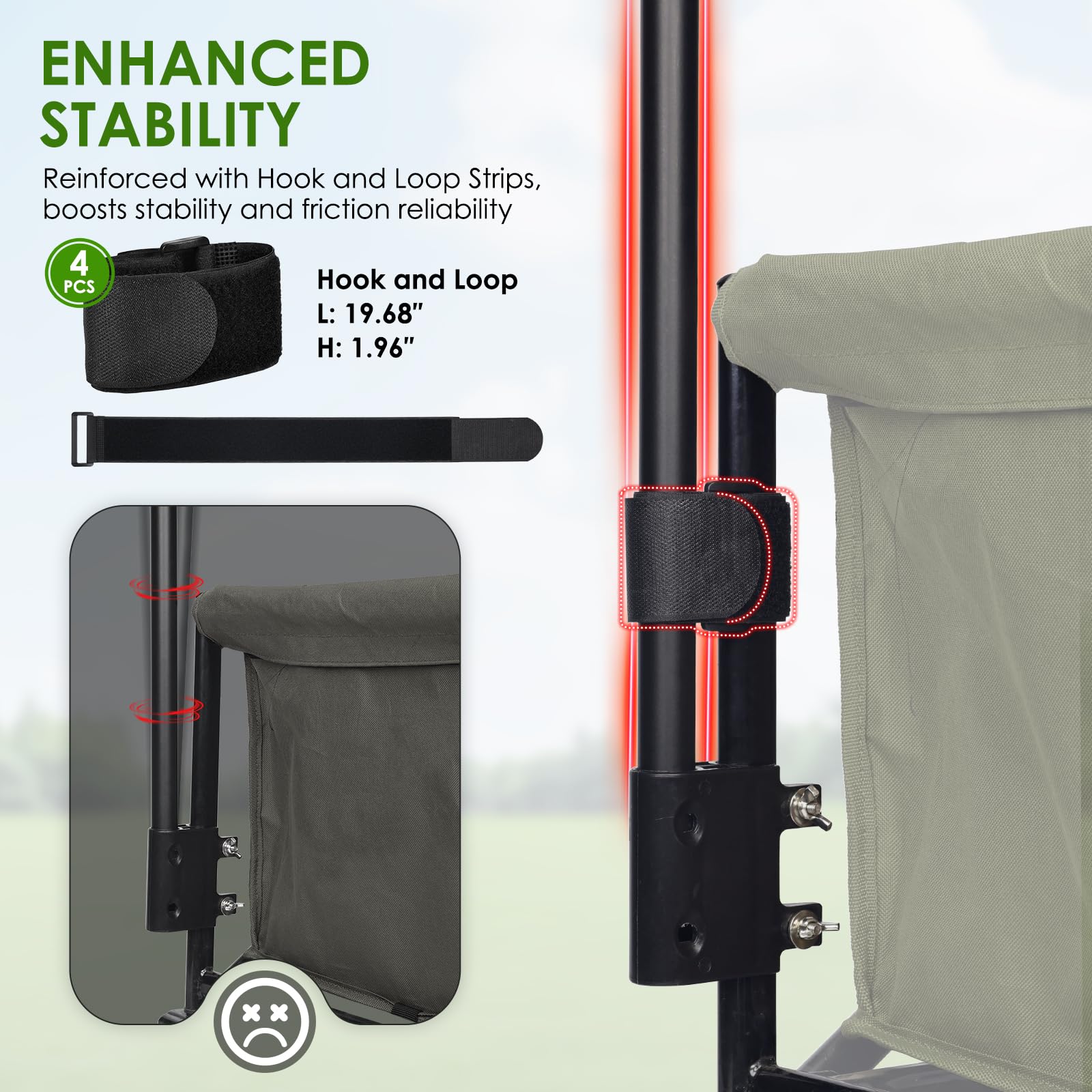 ROMILTON handle attached to wagon on beach for easier transport benefit