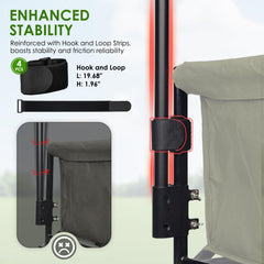 ROMILTON handle attached to wagon on beach for easier transport benefit