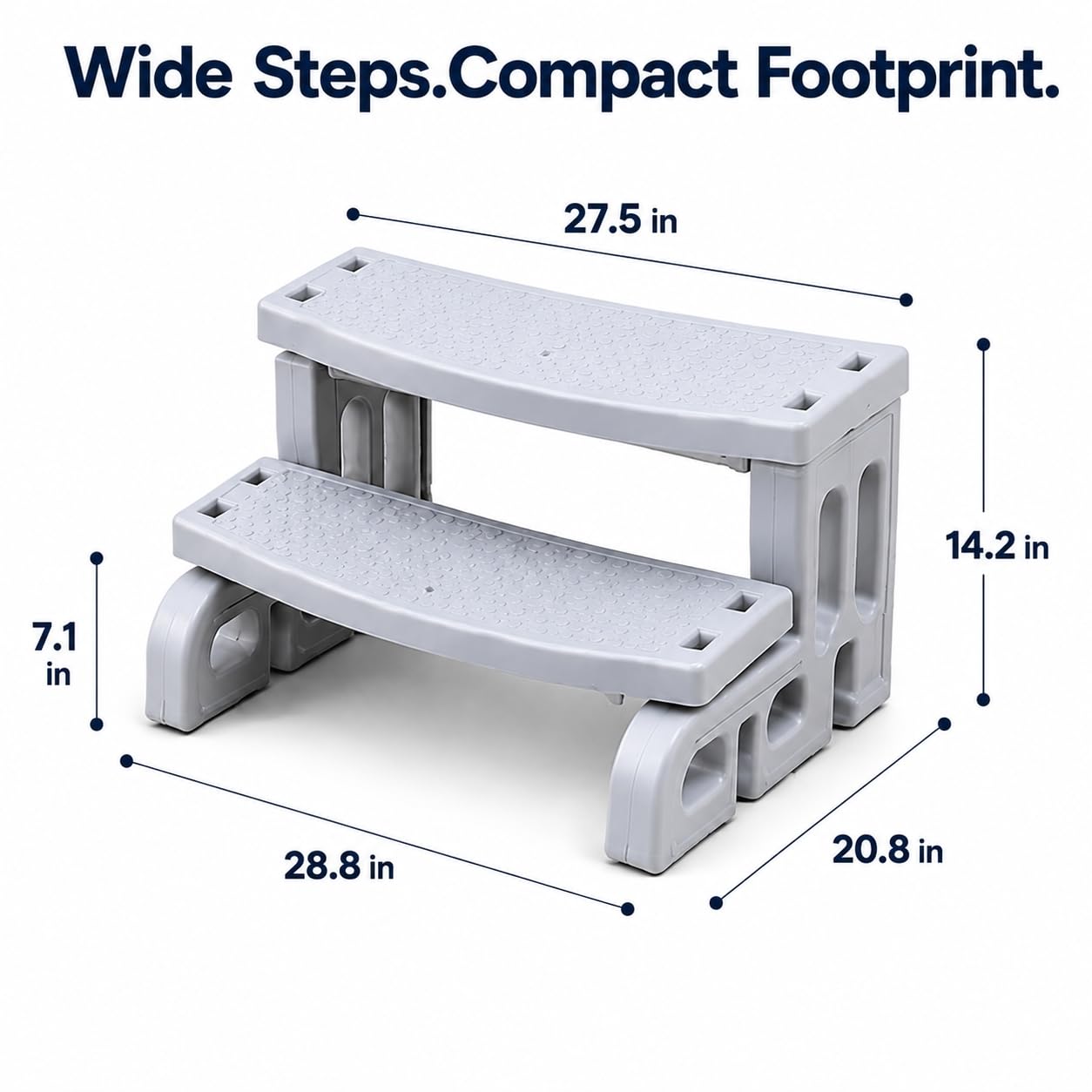ROMIVO close-up of textured non-slip tread improving wet-foot traction benefit