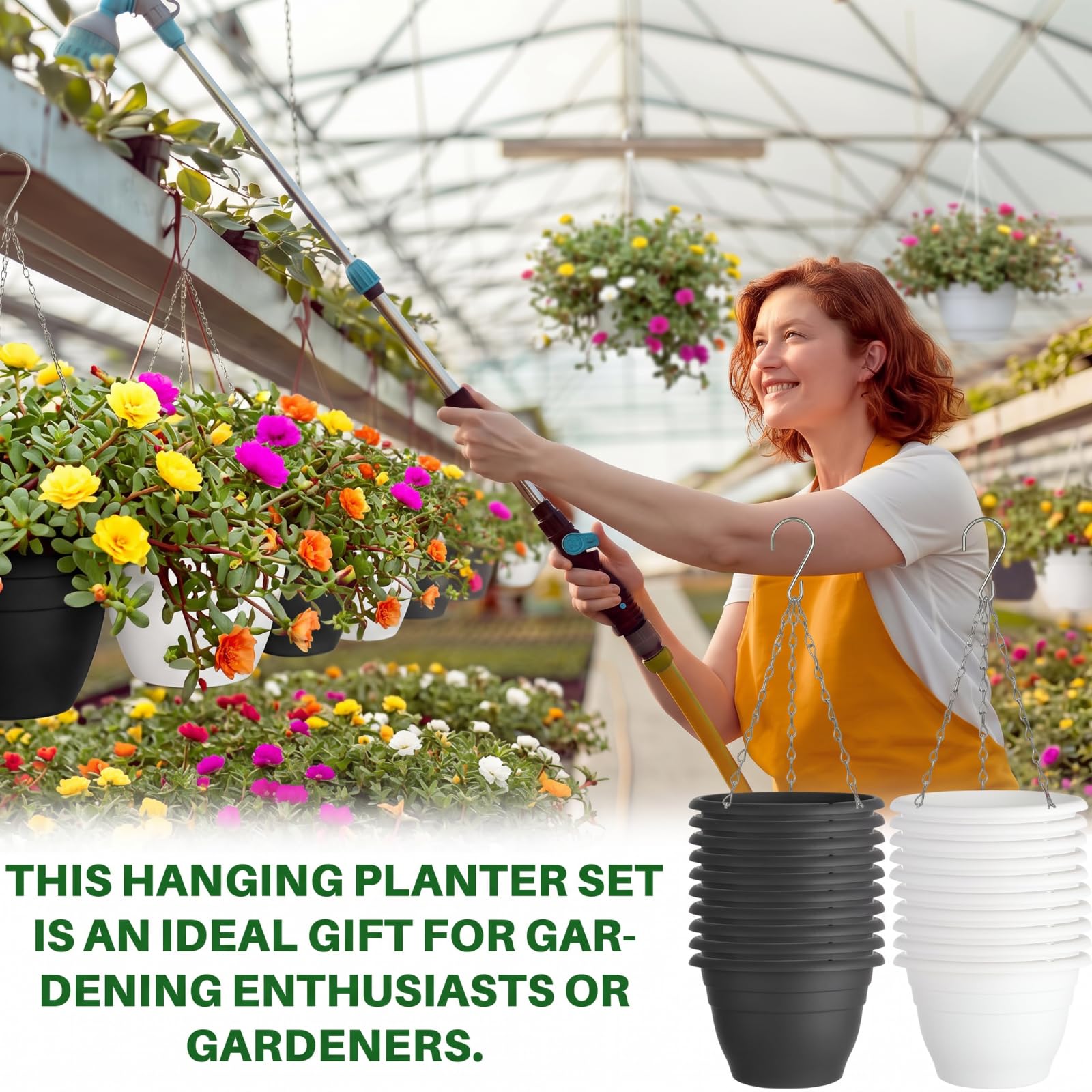 Romooa hanging planters with herbs on a balcony illustrating space-saving vertical gardening