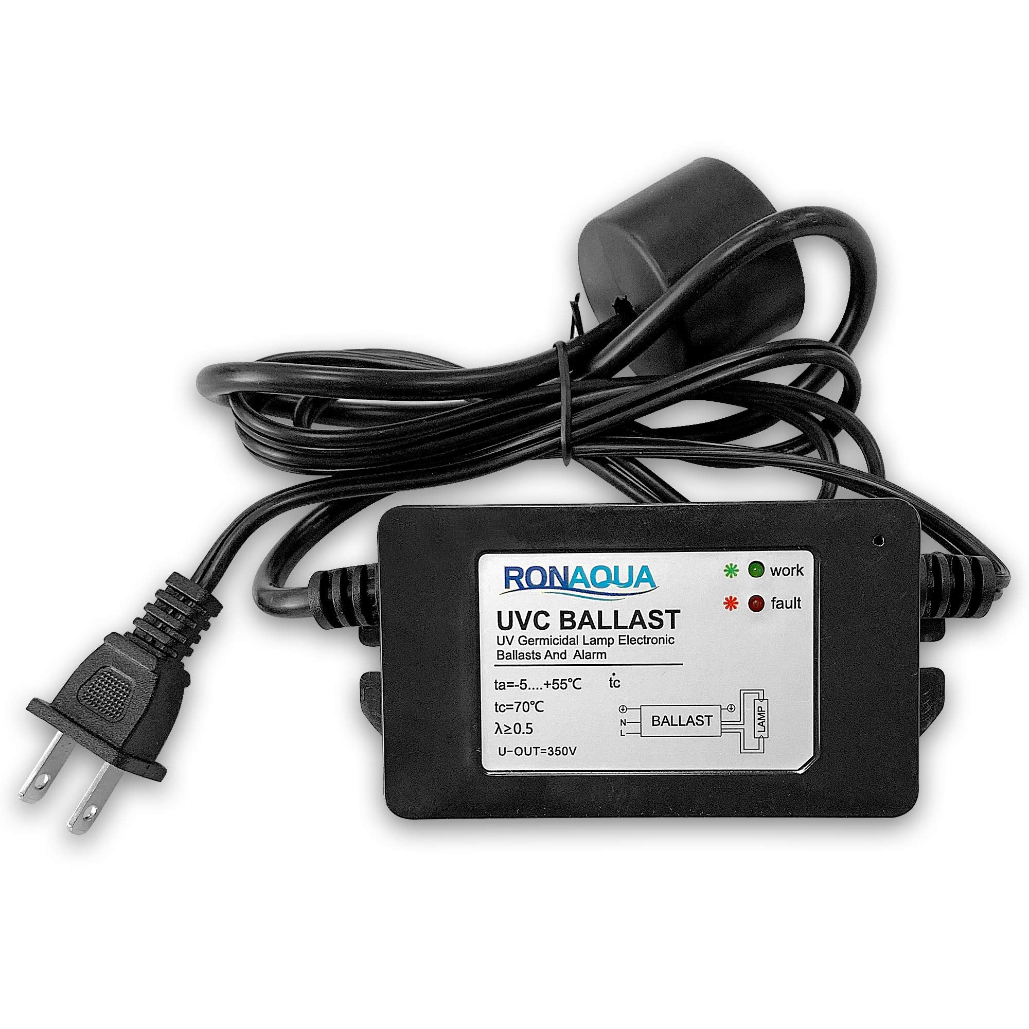 Ronaqua ballast front panel showing casing and mounting for easy replacement