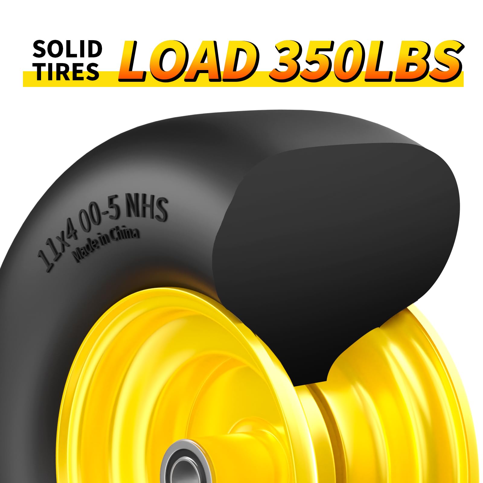 RONPOW alloy rim and valveless hub emphasizing strong load support