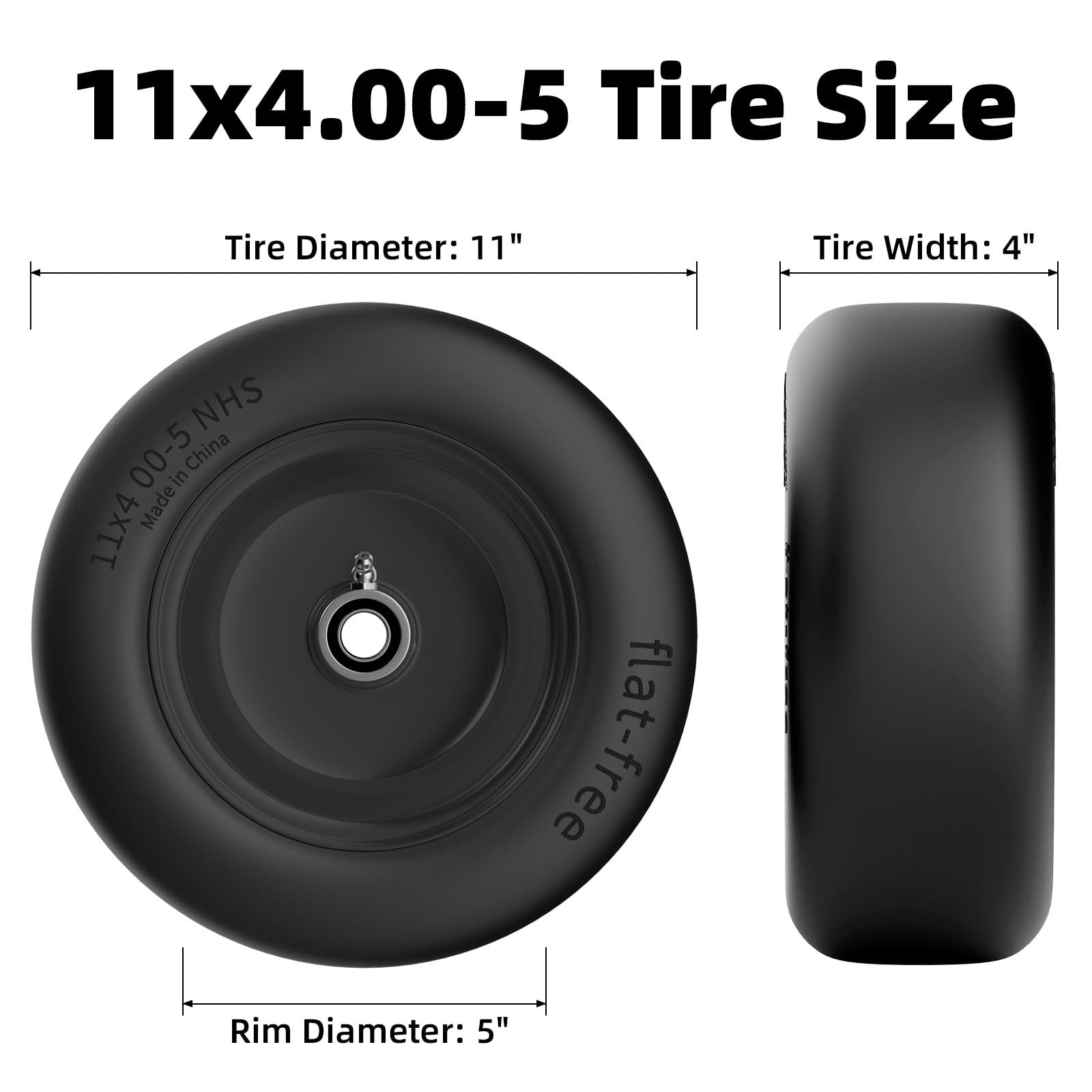 RONPOW close-up of polyurethane tire texture highlighting puncture resistance and durability