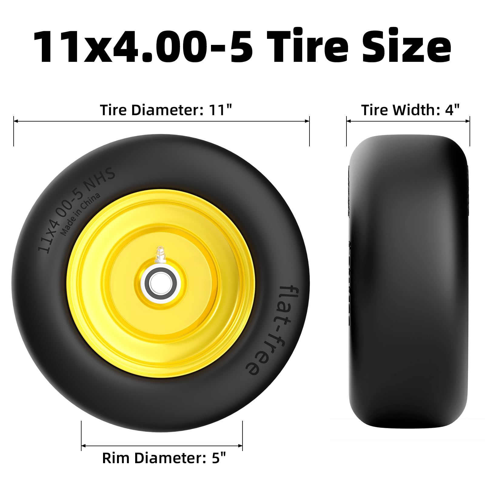RONPOW close-up tread and sidewall highlighting durability and turf protection