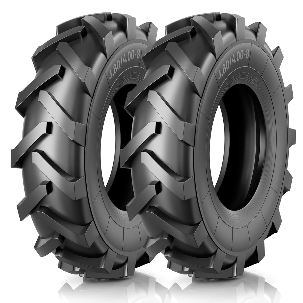 RONPOW front profile of 4.80/4.00-8 tires showing tread for improved traction