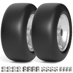 RONPOW front view wheel assembly showing complete tire and rim, durable replacement