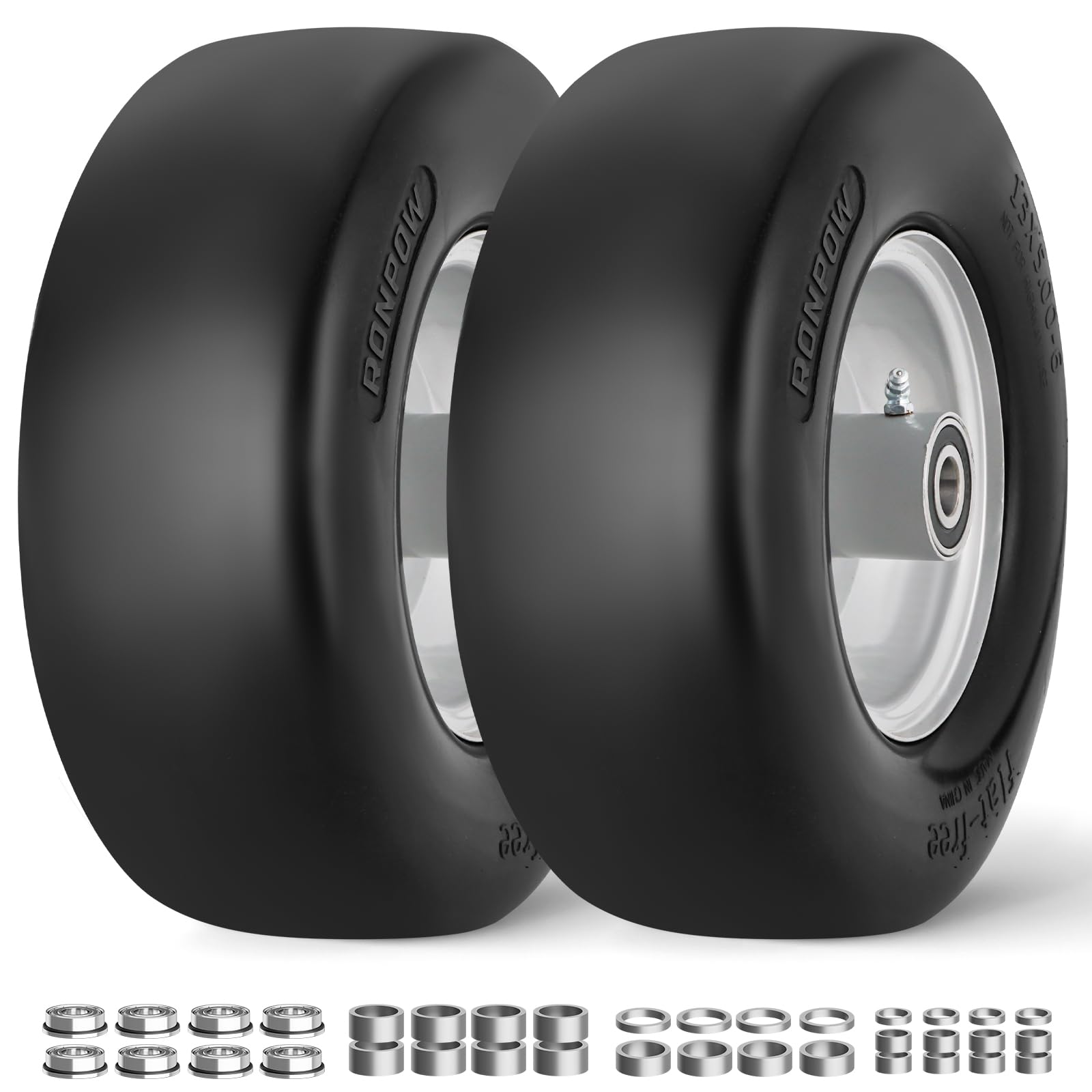 RONPOW front view wheel assembly showing clean fit and durable construction