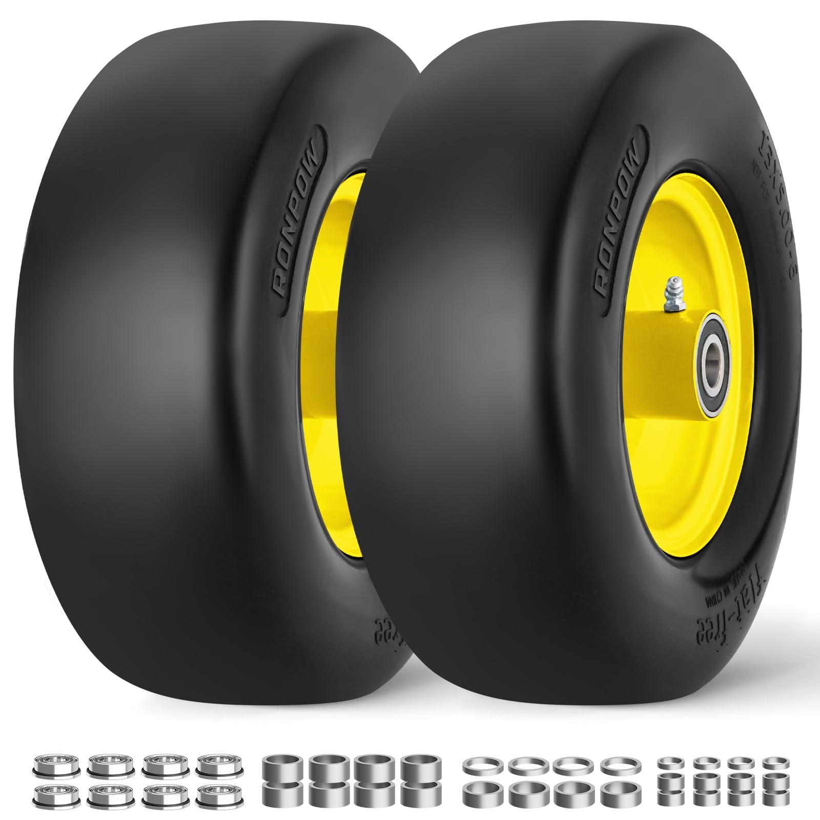 RONPOW front view of tire and wheel showing durable construction and long life