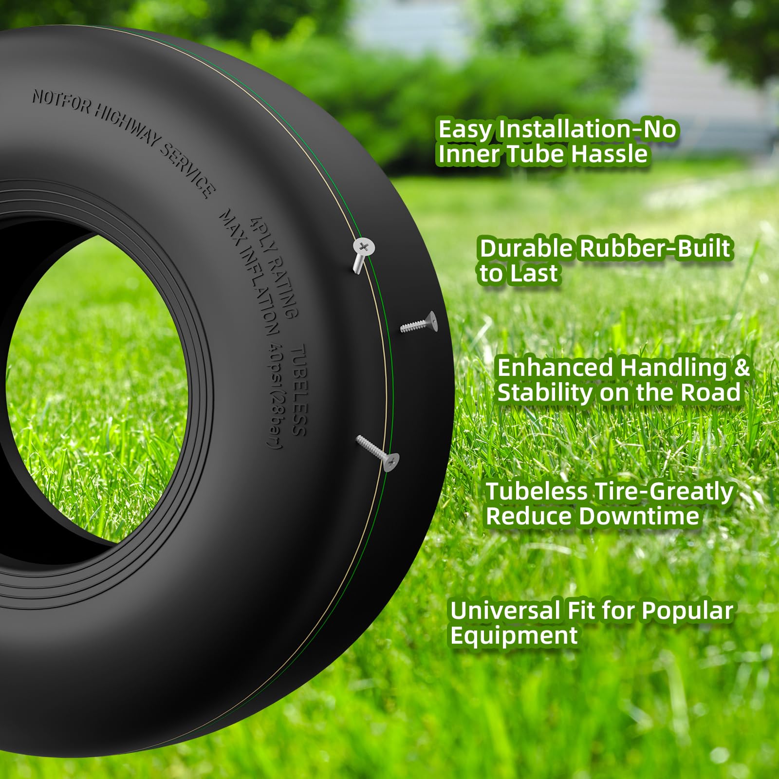 RONPOW label close-up showing 4-ply and load rating, aiding confident purchase benefit