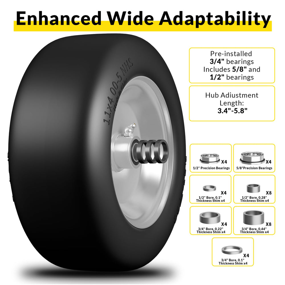 RONPOW installed on a zero-turn mower demonstrating reliable, flat-free use