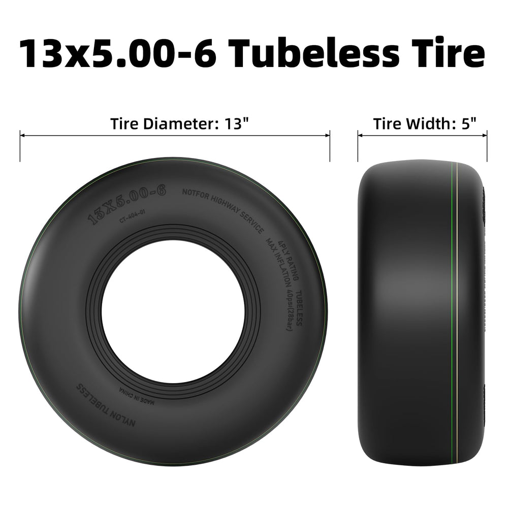RONPOW close-up of side tread showing durable rubber and puncture resistance benefit