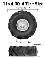 RONPOW tread close-up with aggressive lugs improving soil grip