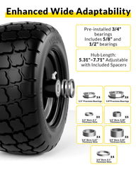 RONPOW wheel label and dimensions marking helping verify fitment quickly and confidently